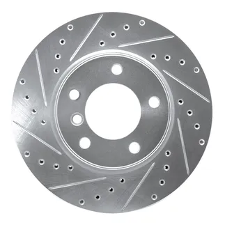 R1 Concepts EDZ-31065L Brake Rotor Drilled and Slotted Silver